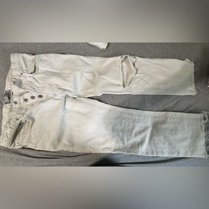 Christian Dior white ripped jeans!